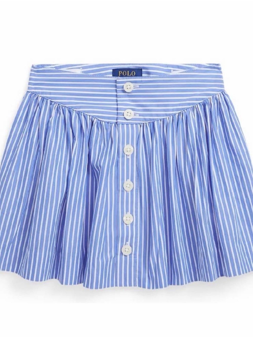 Polo Ralph Lauren Girls embroidered logo striped skirt size 10